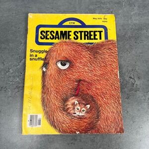 VTG Sesame Street‎ Magazine May 1978 Snuggle in a Snuffle Vintage Childrens Book
